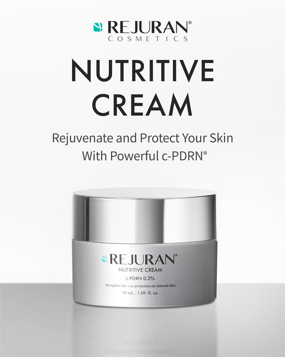 REJURAN Nutritive Cream with salmon serum infusion delivering deep hydration
