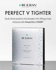 REJURAN Perfect V mask close-up showing 20g cream for deep hydration
