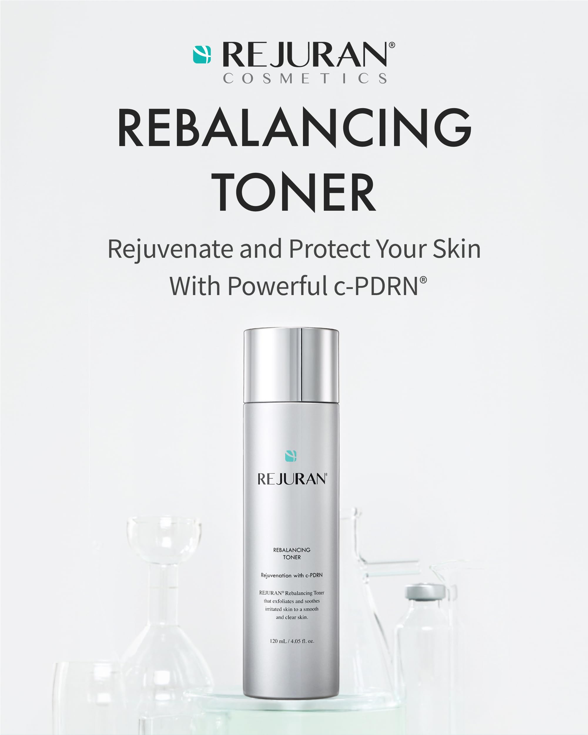 REJURAN salmon DNA PDRN infusion swirl highlighting renewal potential for vibrant skin