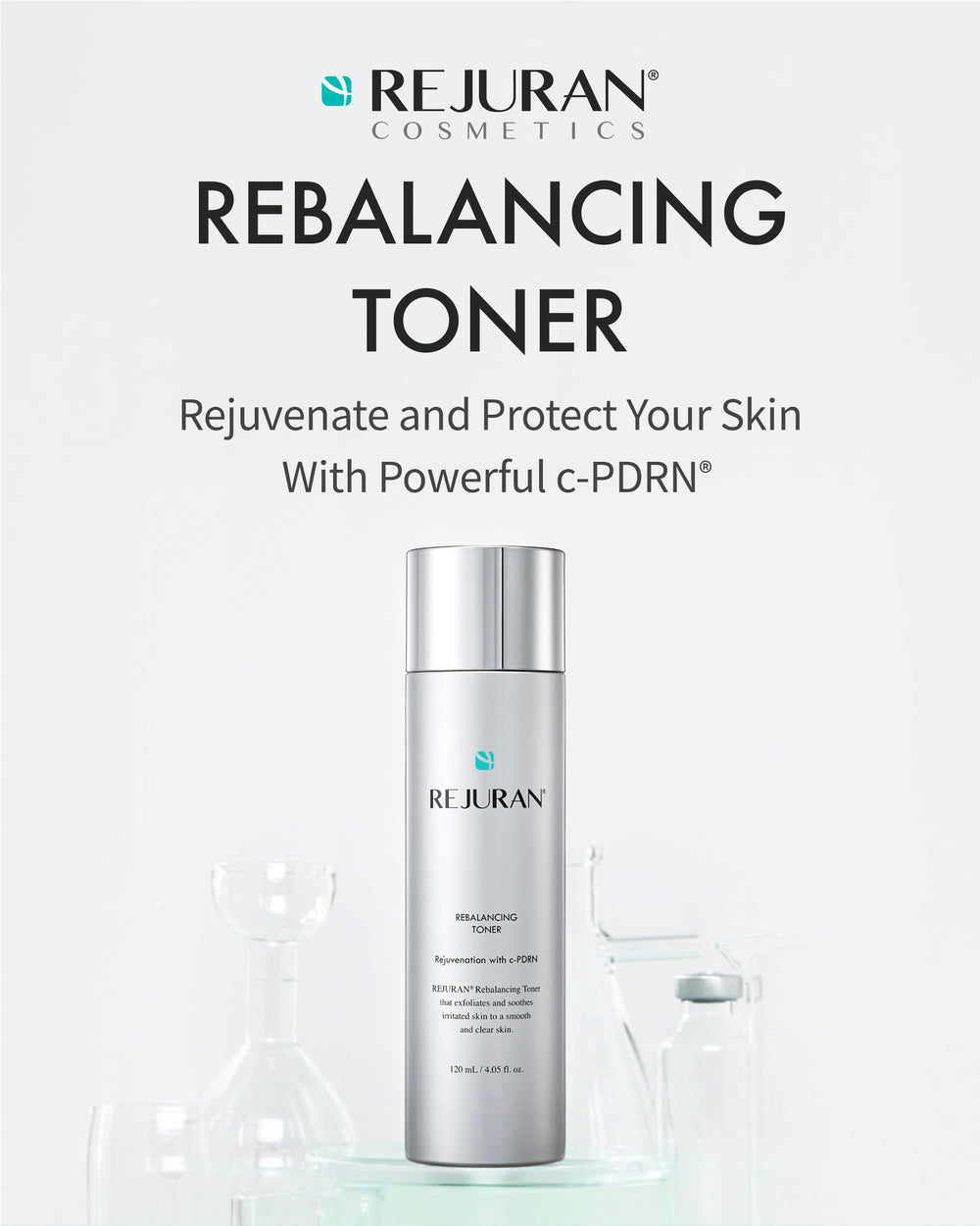 REJURAN salmon DNA PDRN infusion swirl highlighting renewal potential for vibrant skin
