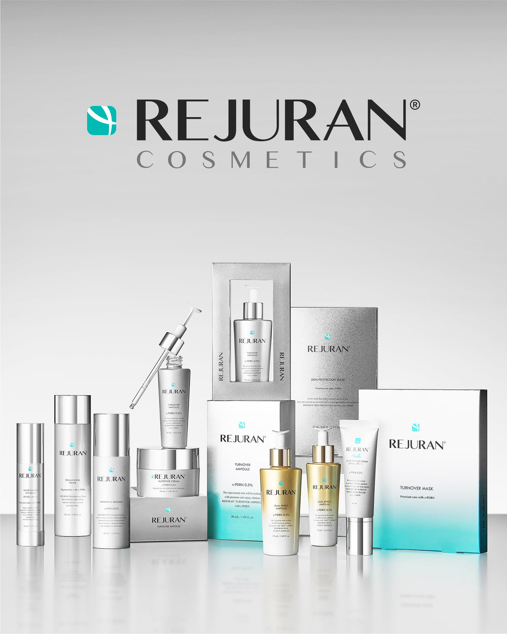 REJURAN formula featuring salmon serum and sperm extract for more even tone