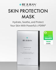 REJURAN Skin Protection Mask being applied for soothing hydration and comfort.