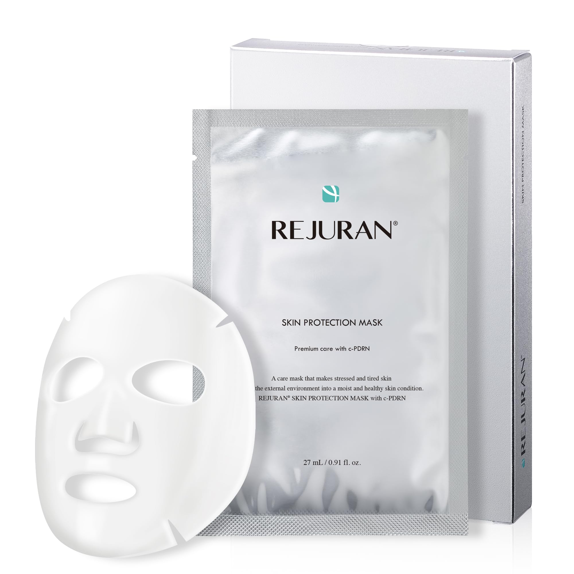 REJURAN Skin Protection Mask packaging ready for daily hydration and gentle care.