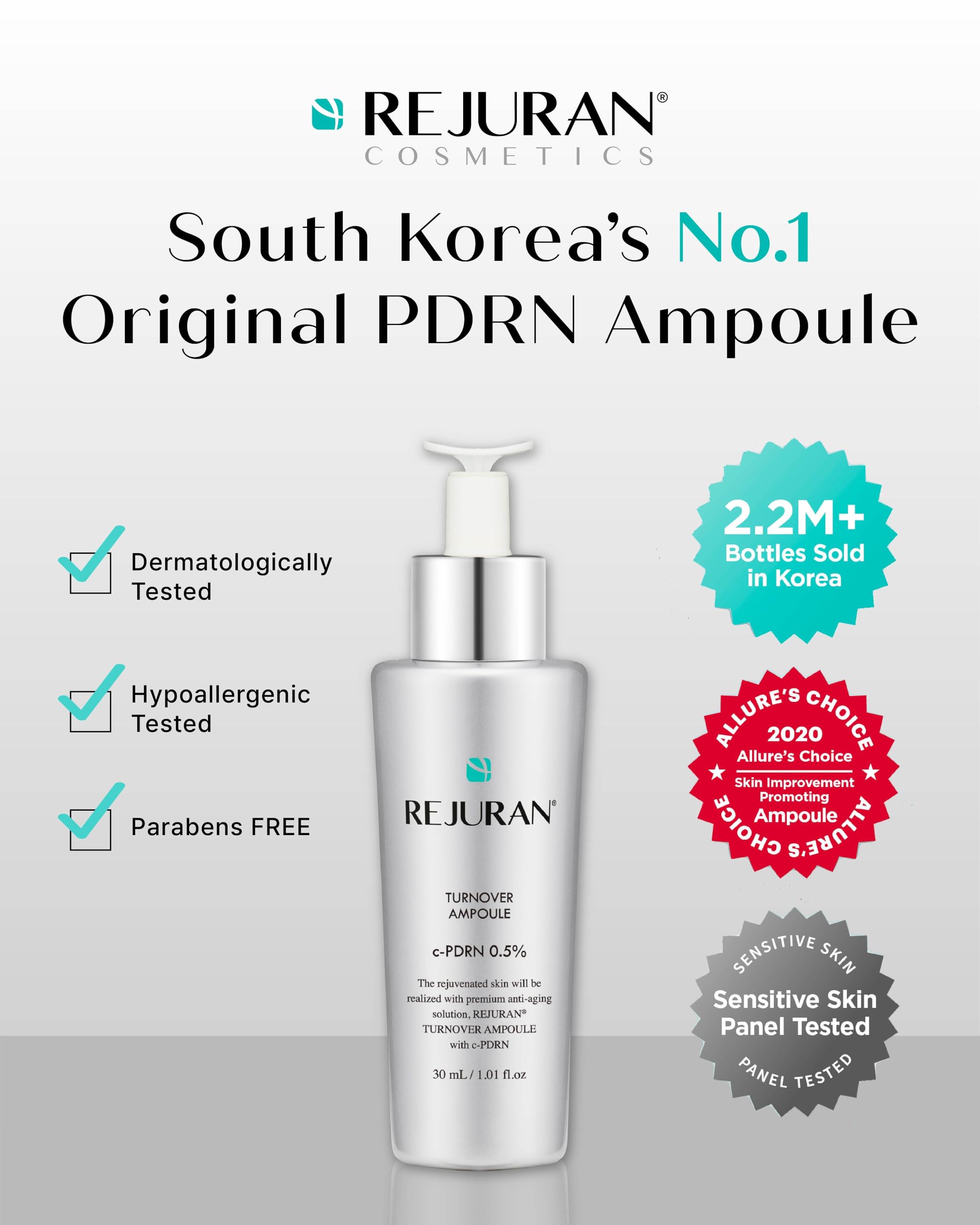 REJURAN Turnover Ampoule bottle with dropper ready for daily hydration boost