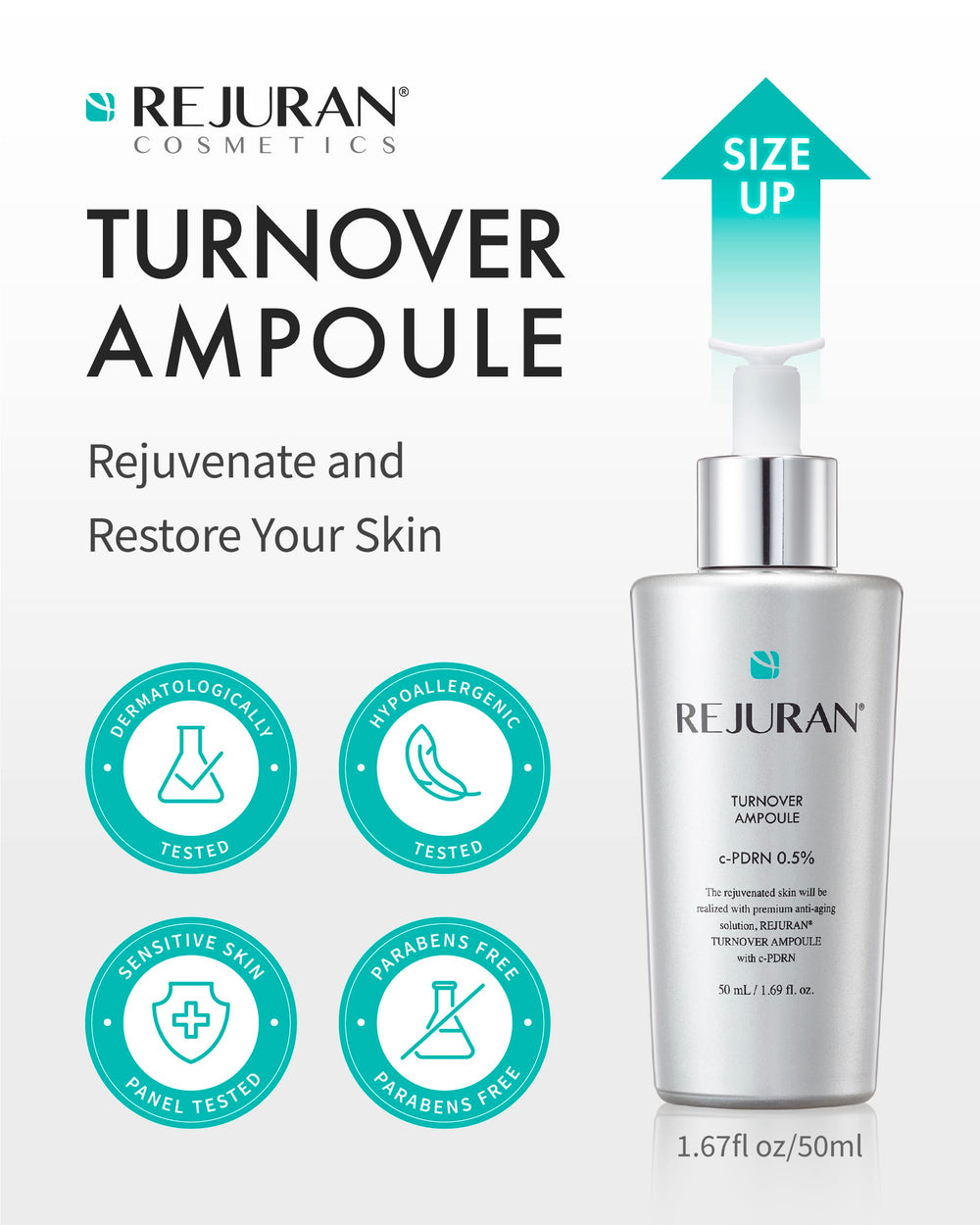 Close-up of the dropper dispensing a silky serum for hydration.