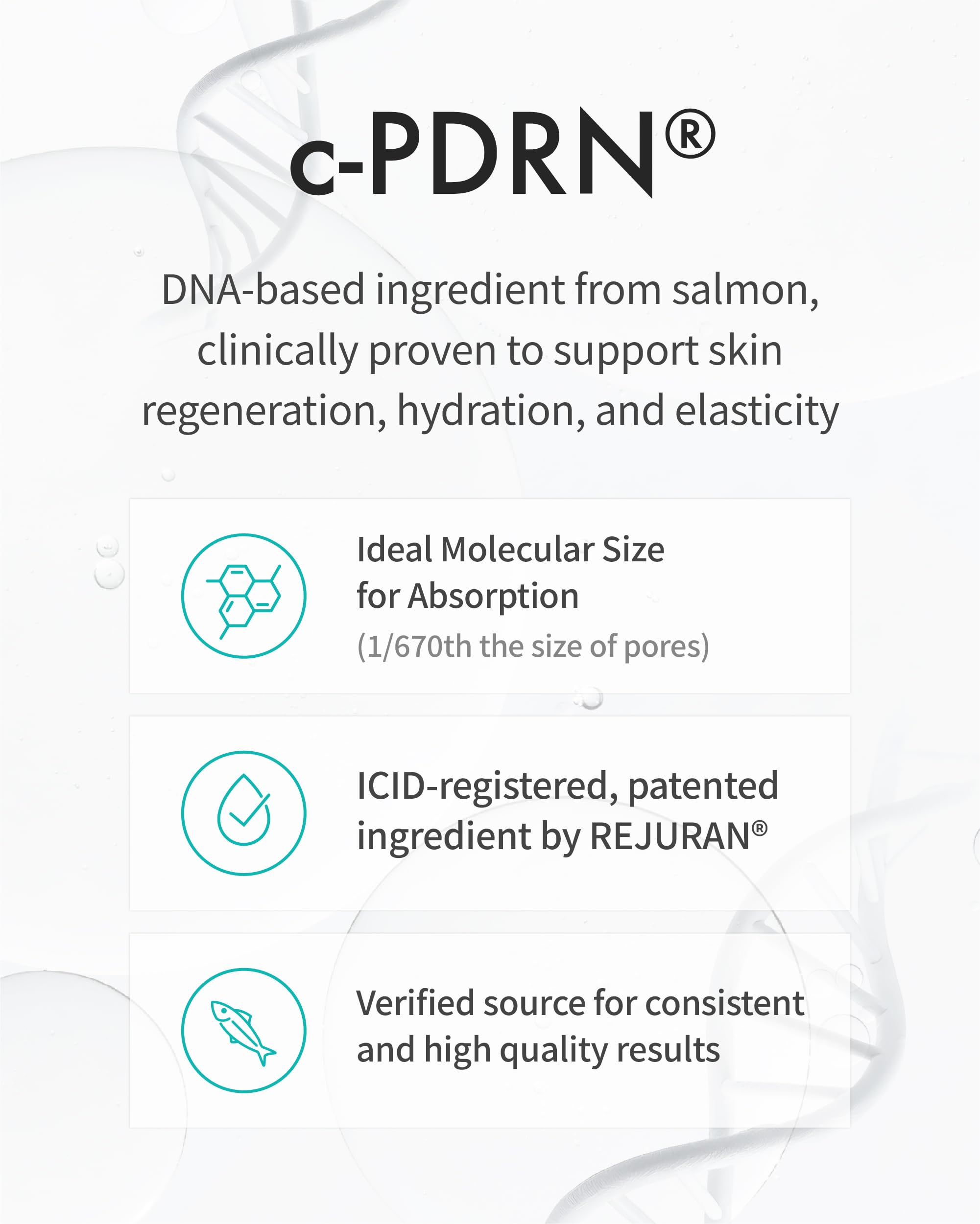 Korean skincare science imagery with clean, minimal branding.