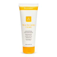 Rejuvaskin Skin Recovery Cream bottle close-up for soothing hydration