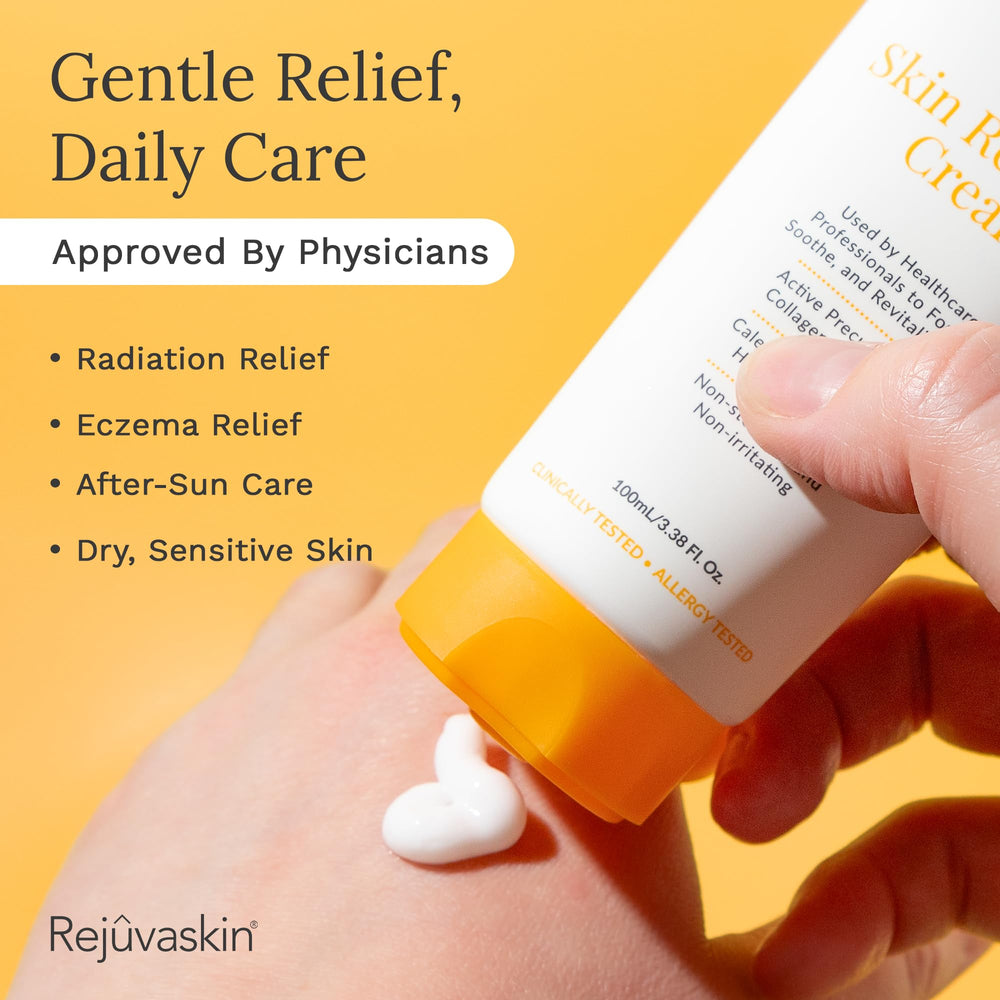 Rejuvaskin Skin Recovery Cream showing barrier-supporting formula on skin