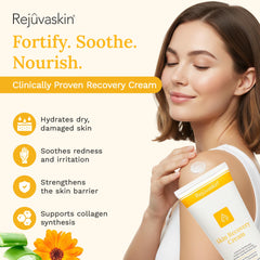 Rejuvaskin Skin Recovery Cream texture appears light and non-greasy