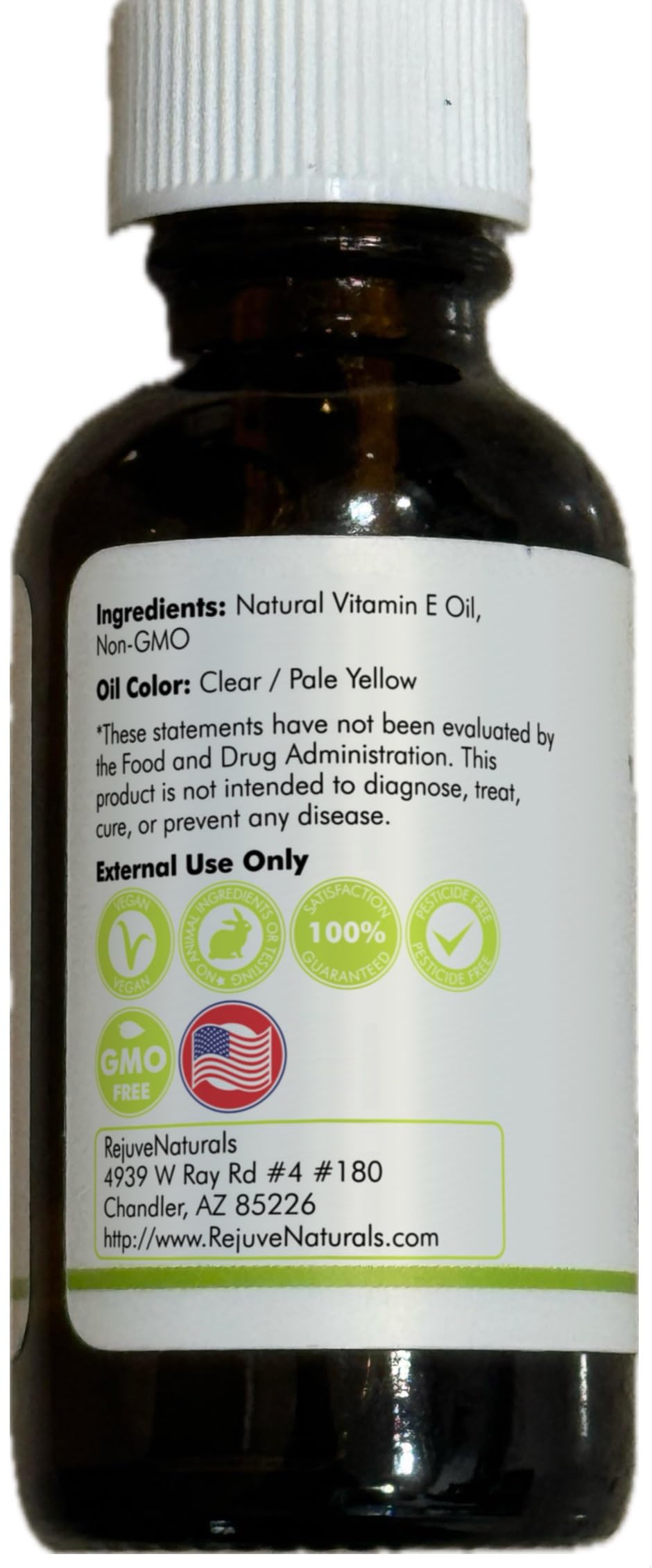 RejuveNaturals Vitamin E Oil proudly made in the USA