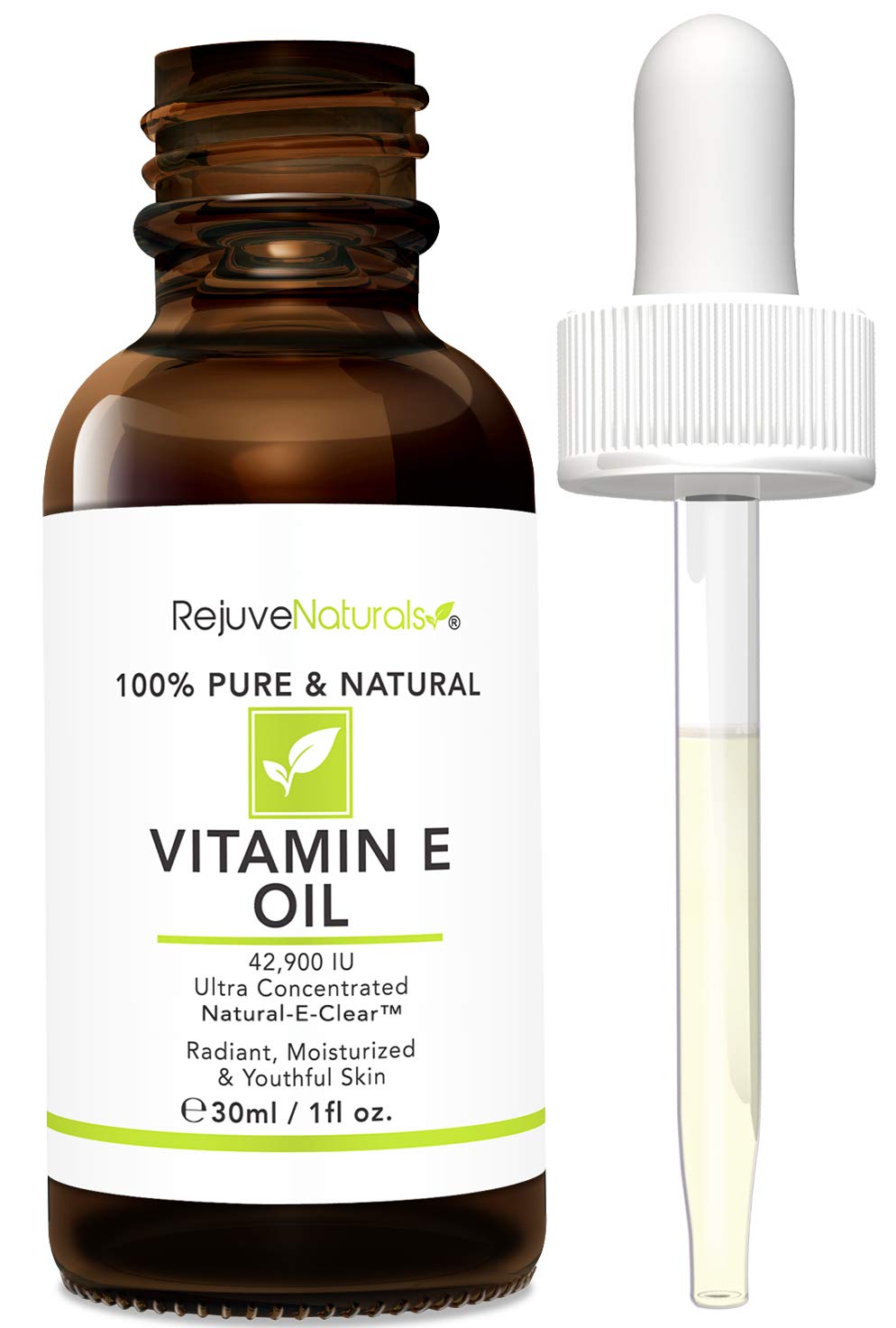 RejuveNaturals Vitamin E Oil leaves subtle glow after absorption