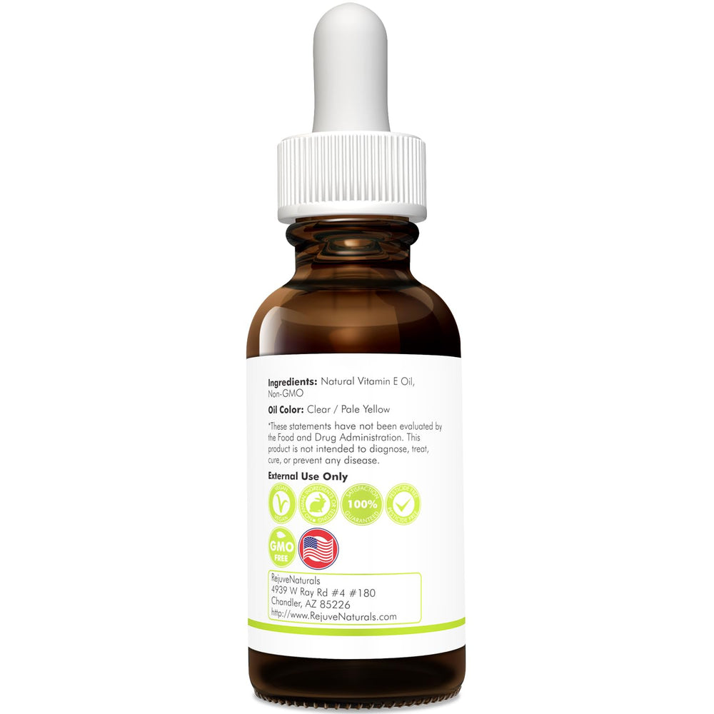 RejuveNaturals Vitamin E Oil vegan and cruelty-free certification