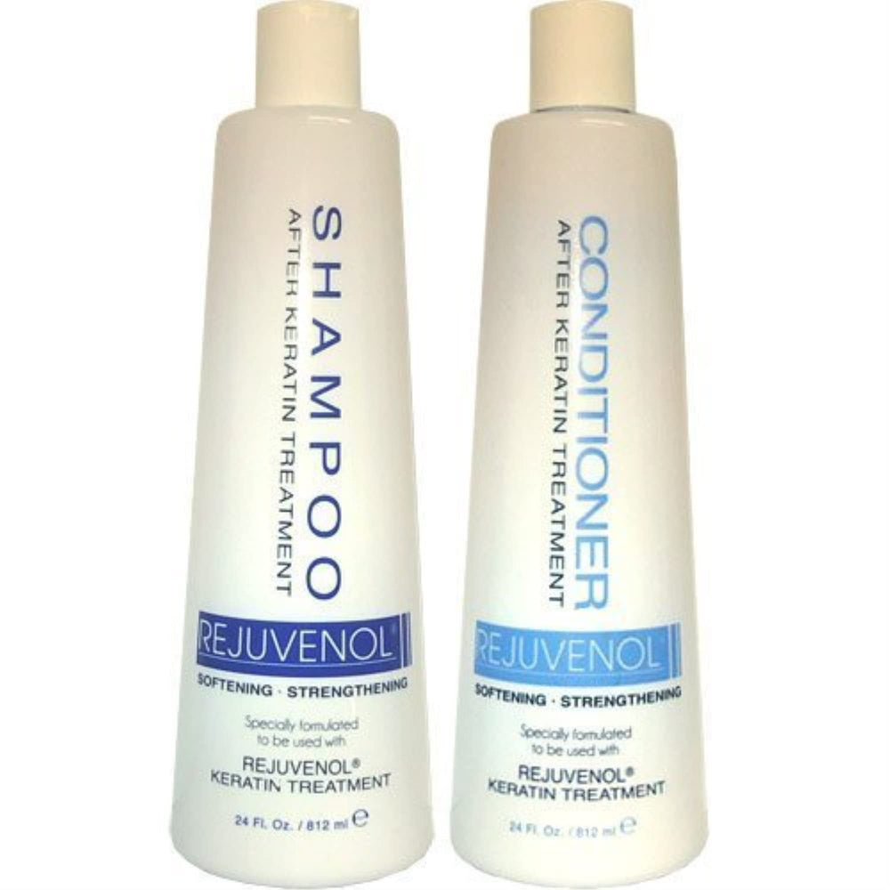 Rejuvenol After Keratin Conditioner bottle providing lasting softness for treated hair