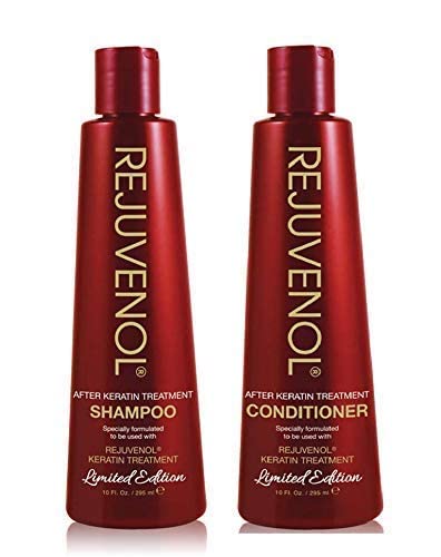 Rejuvenol Keratin After Treatment Conditioner bottle, nourishes and detangles for post treatment care
