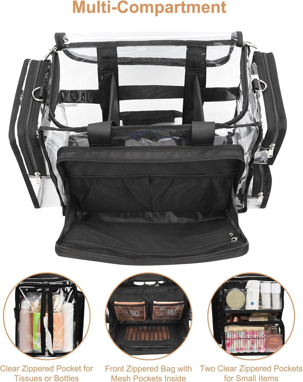 Relavel back strap secures the bag on luggage for travel efficiency.
