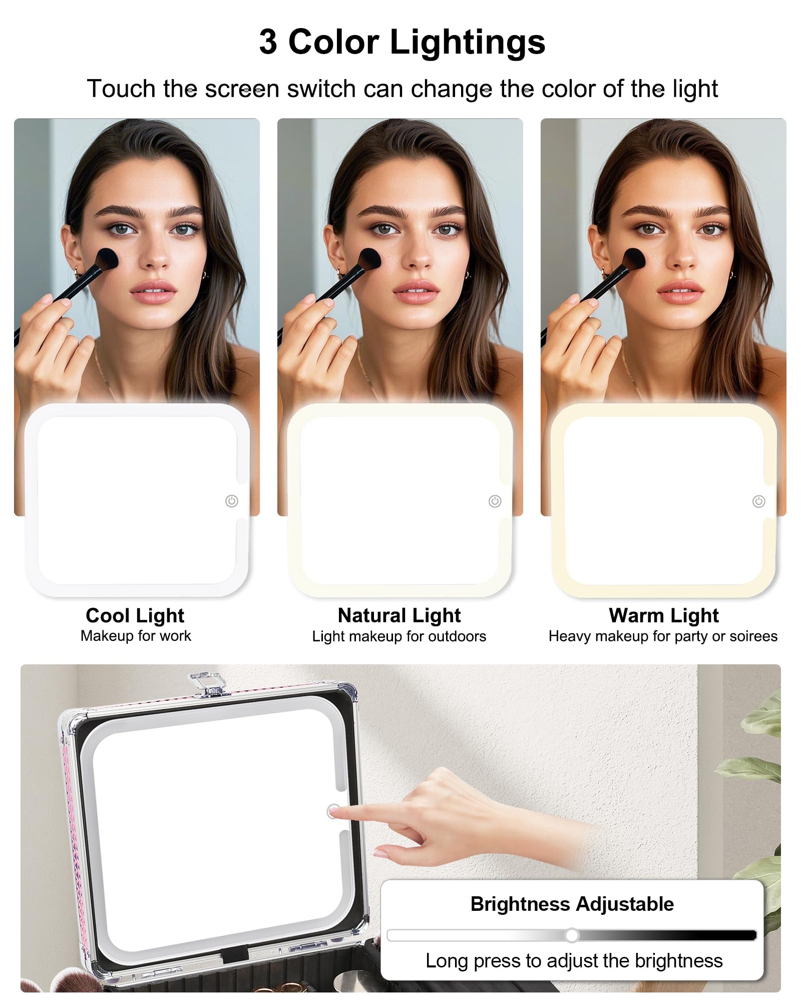 Relavel brush organizer slots keep brushes neatly separated and accessible