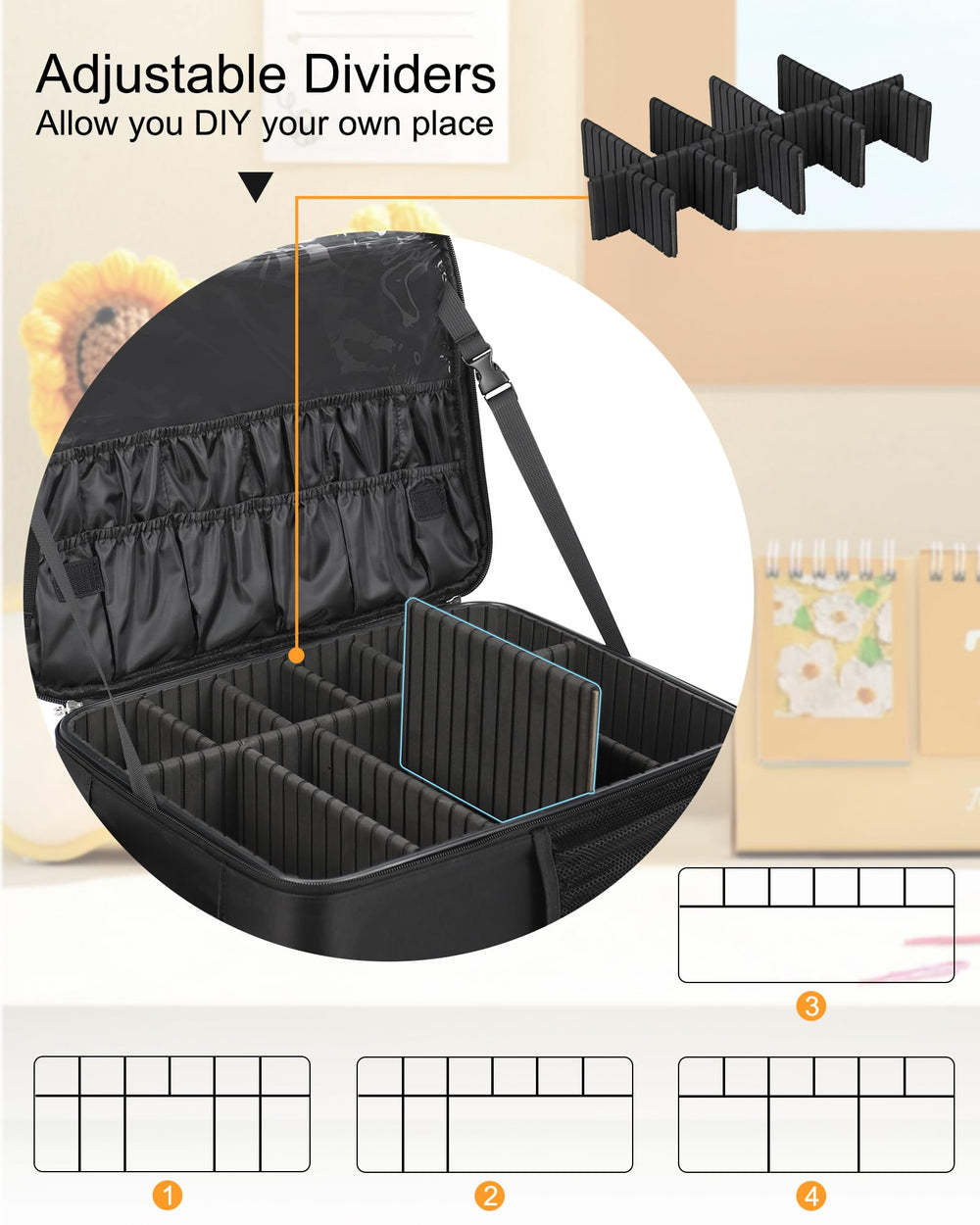 Relavel large clear makeup bag showing high capacity for essentials.