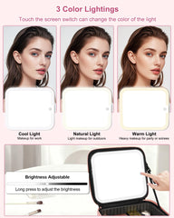 Relavel makeup bag adjustable dividers create space for brushes and palettes.
