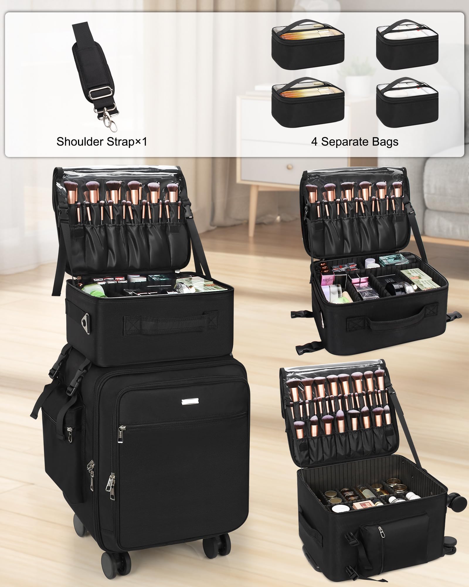Relavel multipurpose professional care storage supports hair tools and skincare kits.