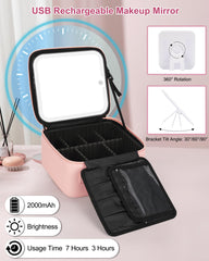 Relavel rechargeable makeup mirror with three lighting modes for precise makeup.