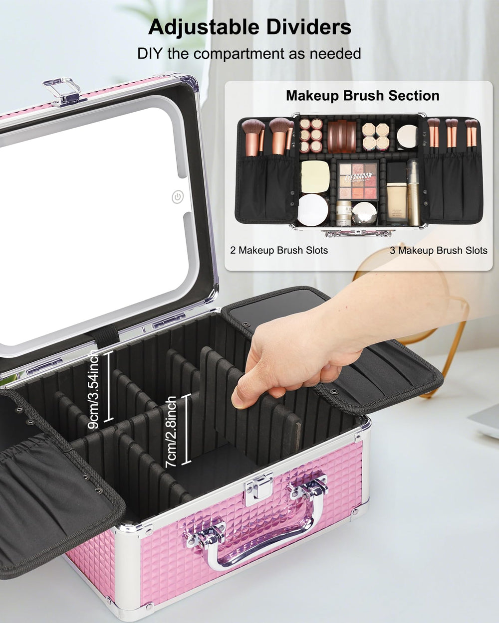 Relavel travel makeup case exterior design showing durable construction