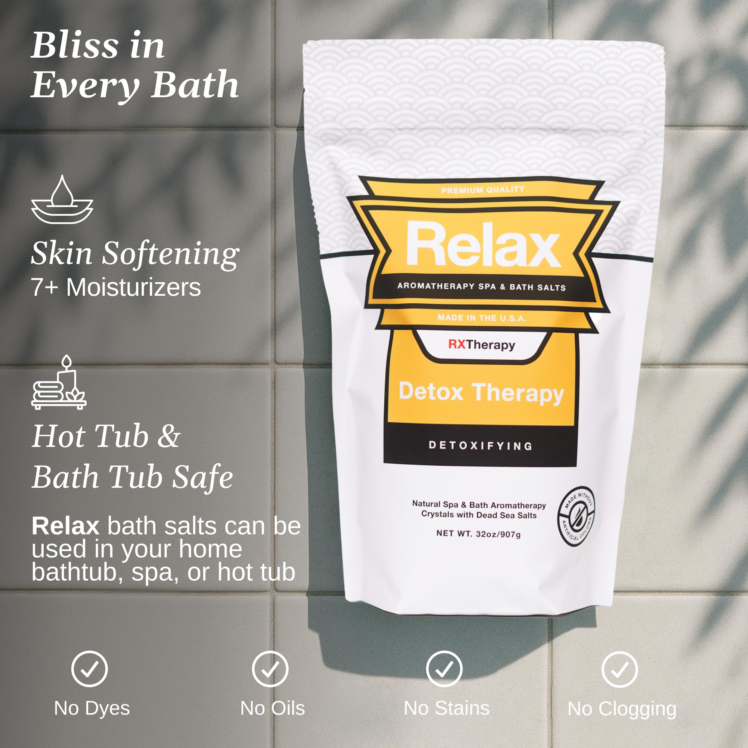 Relax Spa & Bath RX Therapy Sports blend pouch supports muscle relaxation after activity