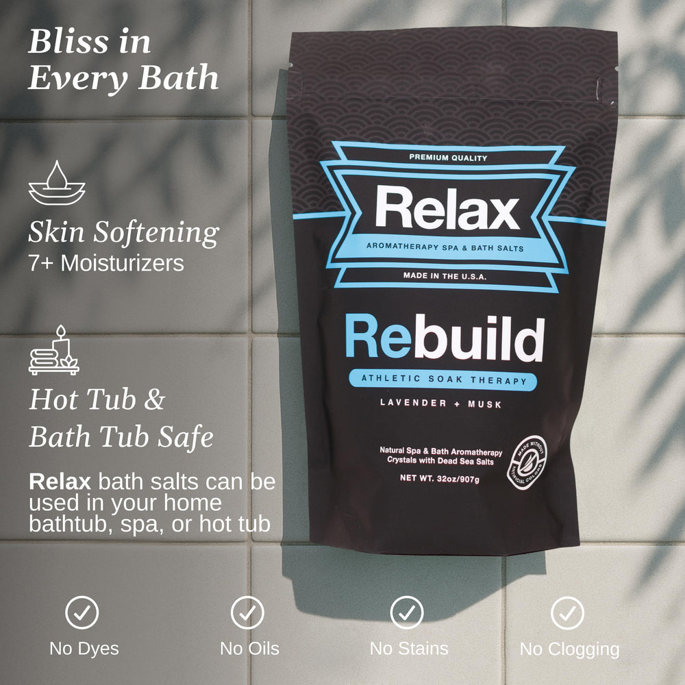 Relax Spa & Bath salts dissolving smoothly in water for a clean rinse