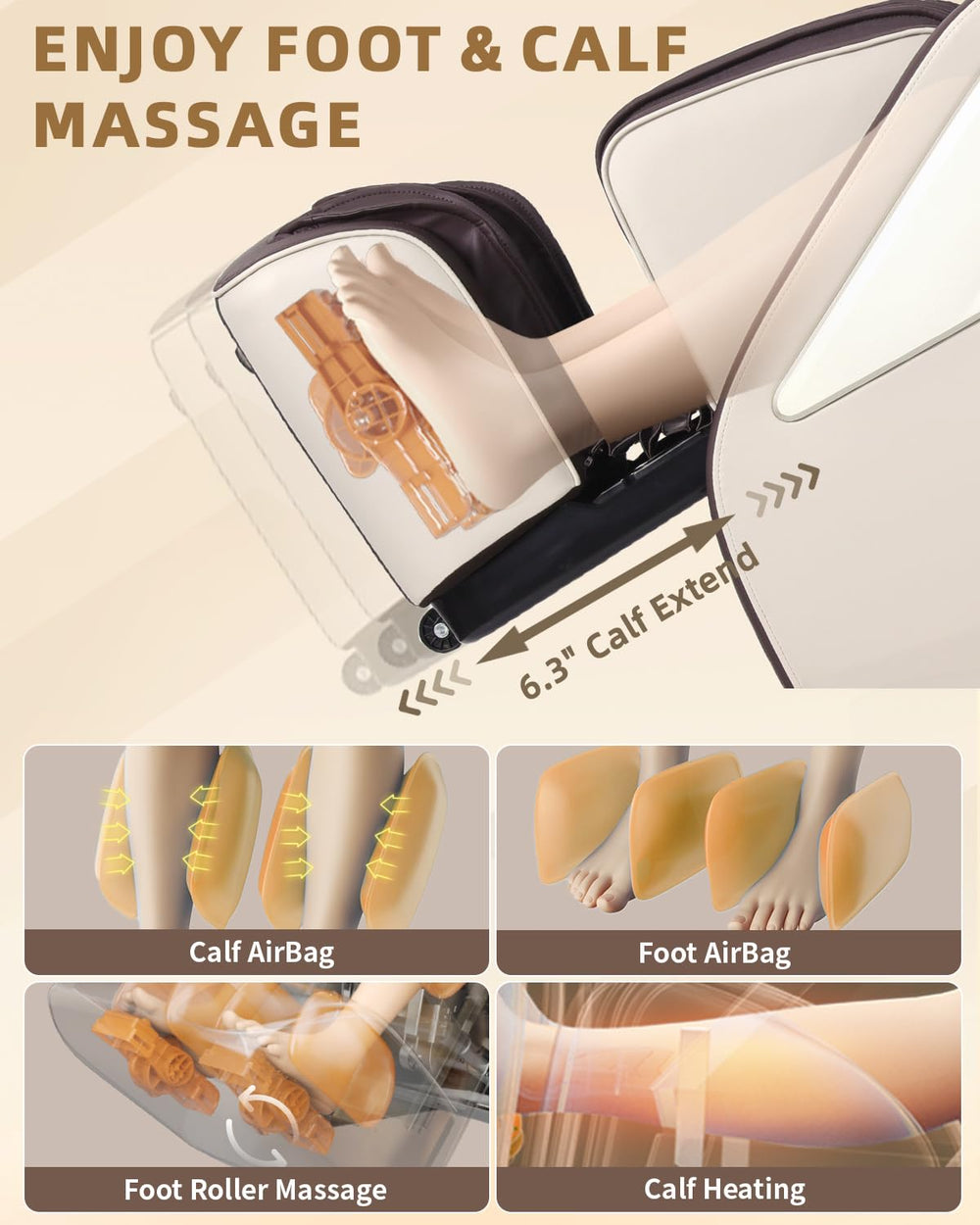 RelaxRelife SL-Track massage follows your spine from neck to thigh