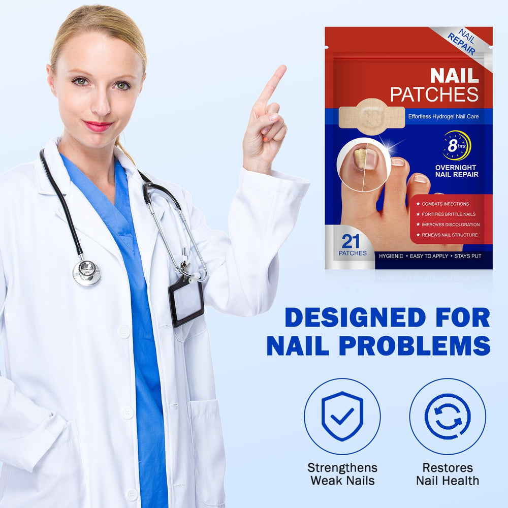 ReliCo odorless, flexible nail patch fits curved nails comfortably.
