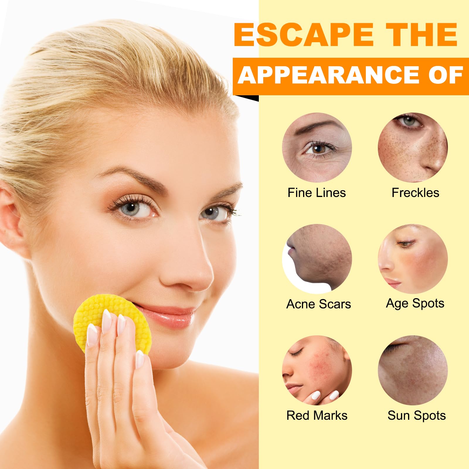 ReliCo Turmeric cleansing pad two-sides microfiber design for gentle cleansing.