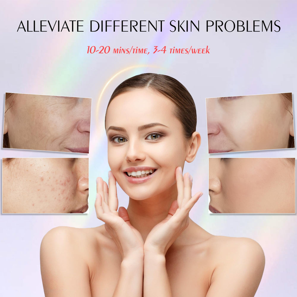 Reluien red light mask soft silicone material for skin-friendly use.