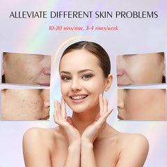 Reluien red light mask soft silicone material for skin-friendly use.