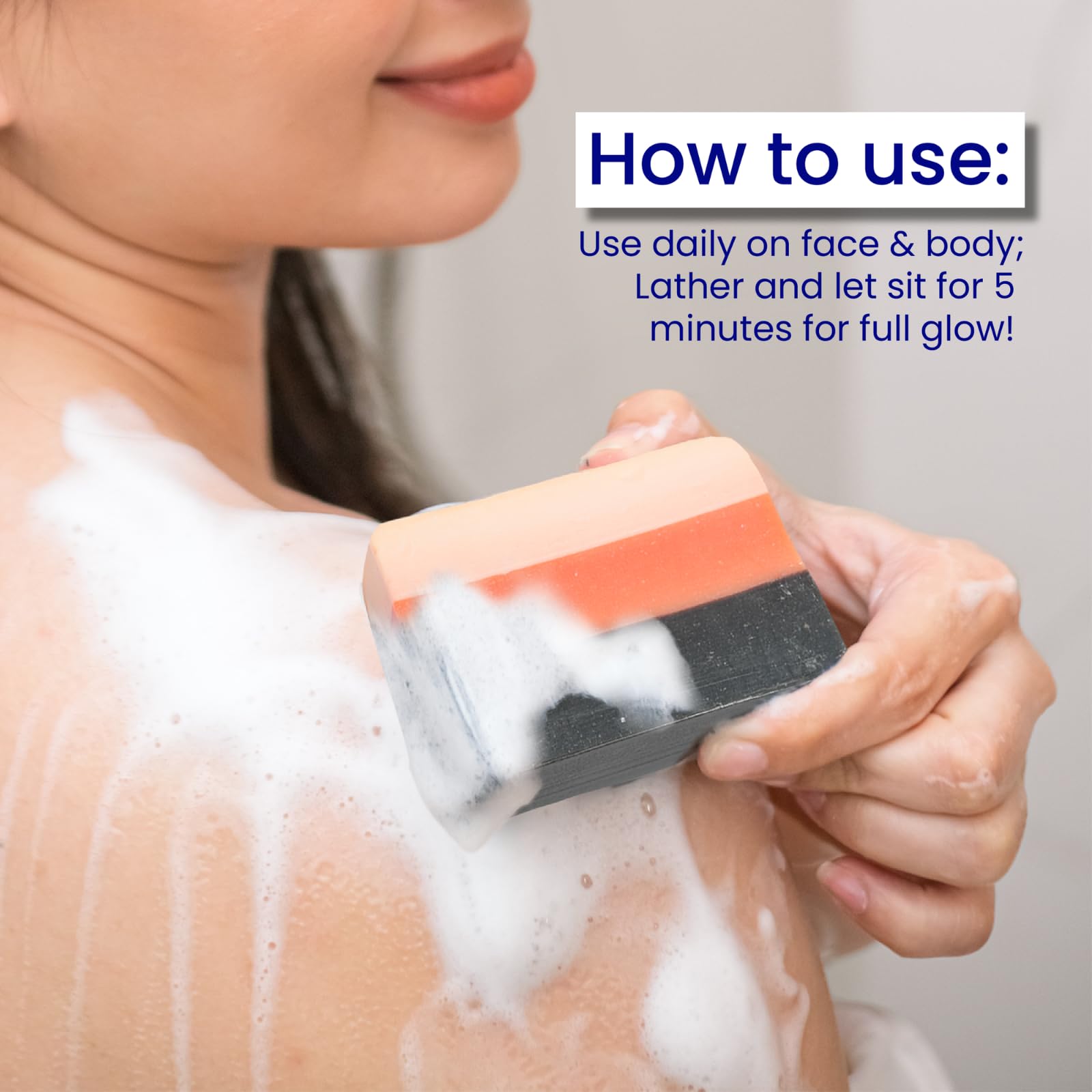 Relumins Glutablend bar after-use skin feel refreshed and renewed.