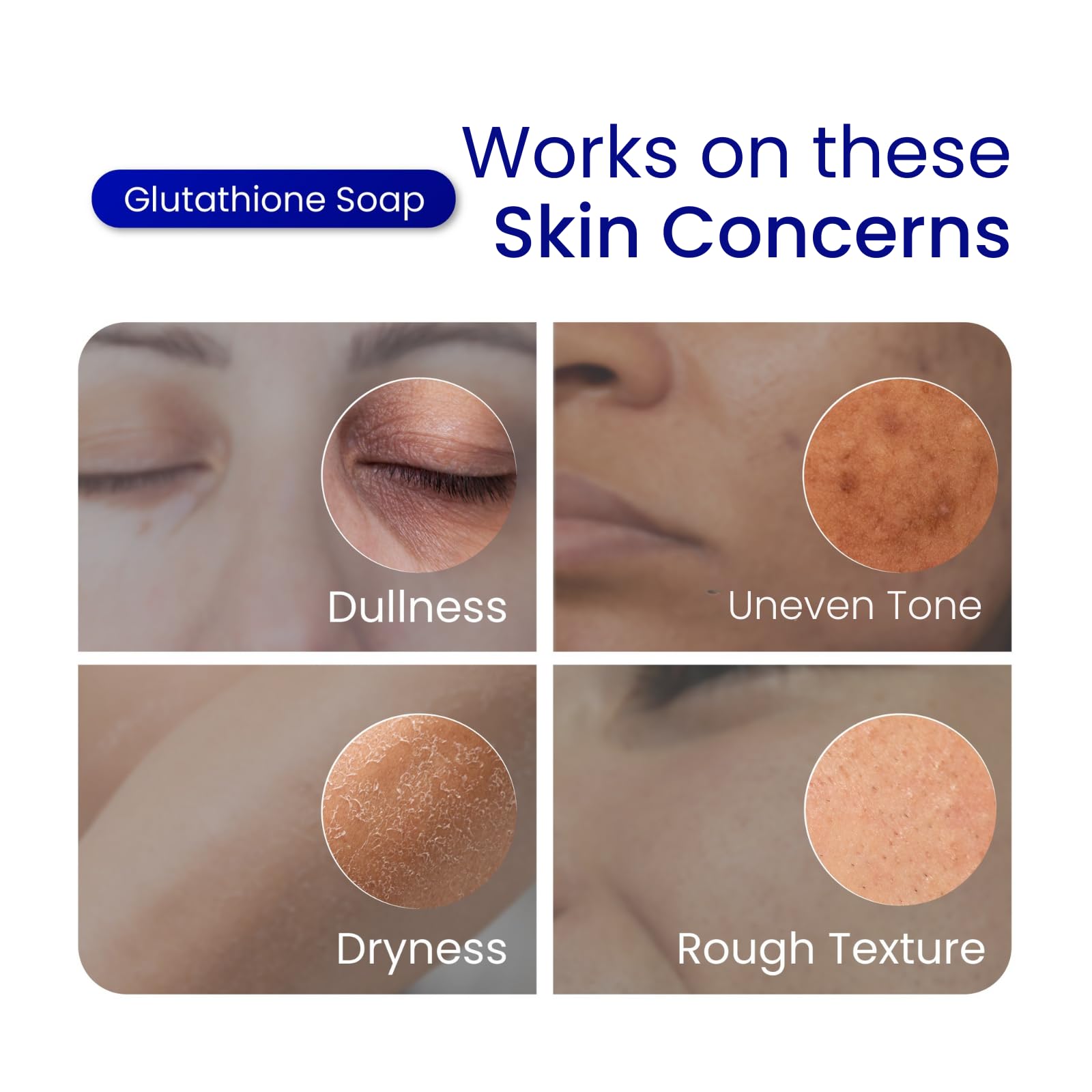 Relumins glutathione soap bar closeup emphasizes velvety soft skin after use