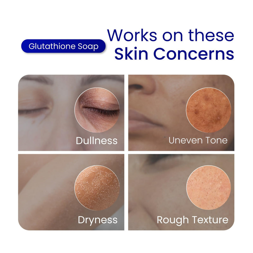 Relumins glutathione soap bar closeup emphasizes velvety soft skin after use