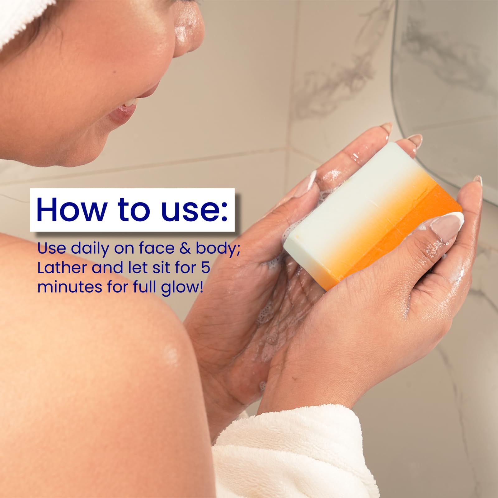 Relumins glutathione soap after first use suggests quick skin improvement