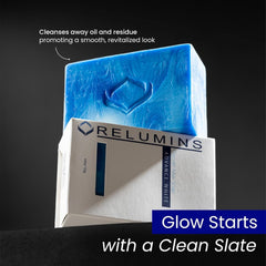 Relumins Glycolic Soap Bar with salicylic acid for clearer pores and balanced oil.
