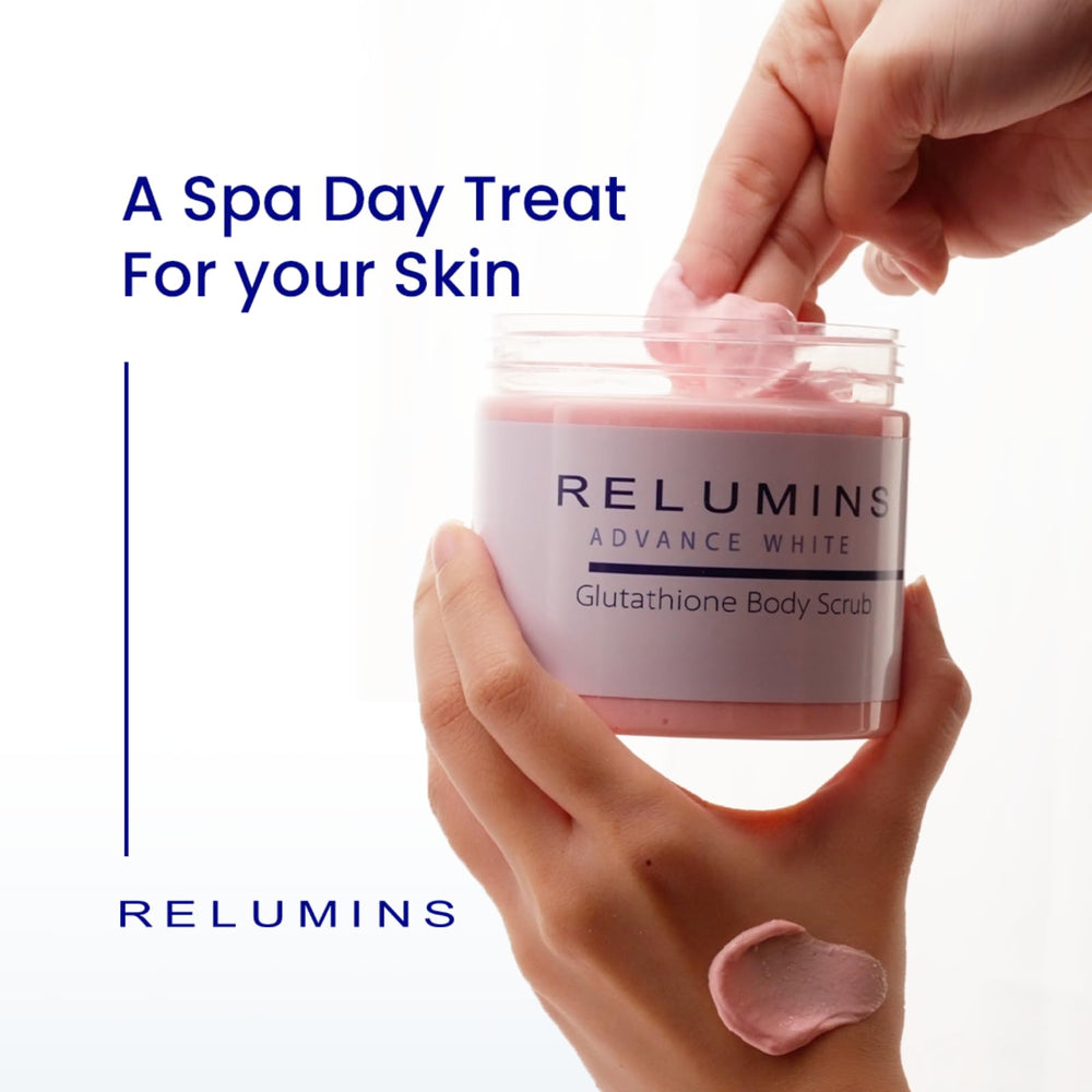 Relumins Premium Summer Body Scrub self-care routine moment