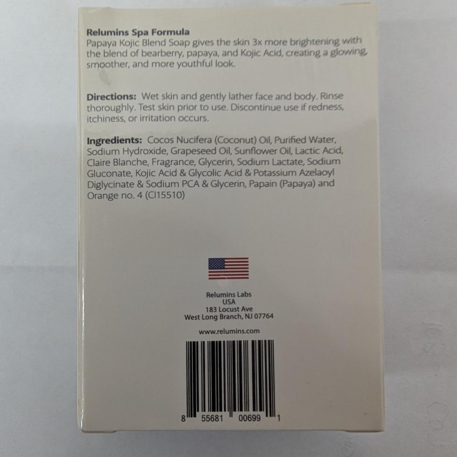 Relumins Triple Glow Bar Soap face and body use scene with lather on skin