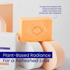 Relumins Triple Glow Bar Soap rich lather close-up for spa-like at-home cleansing