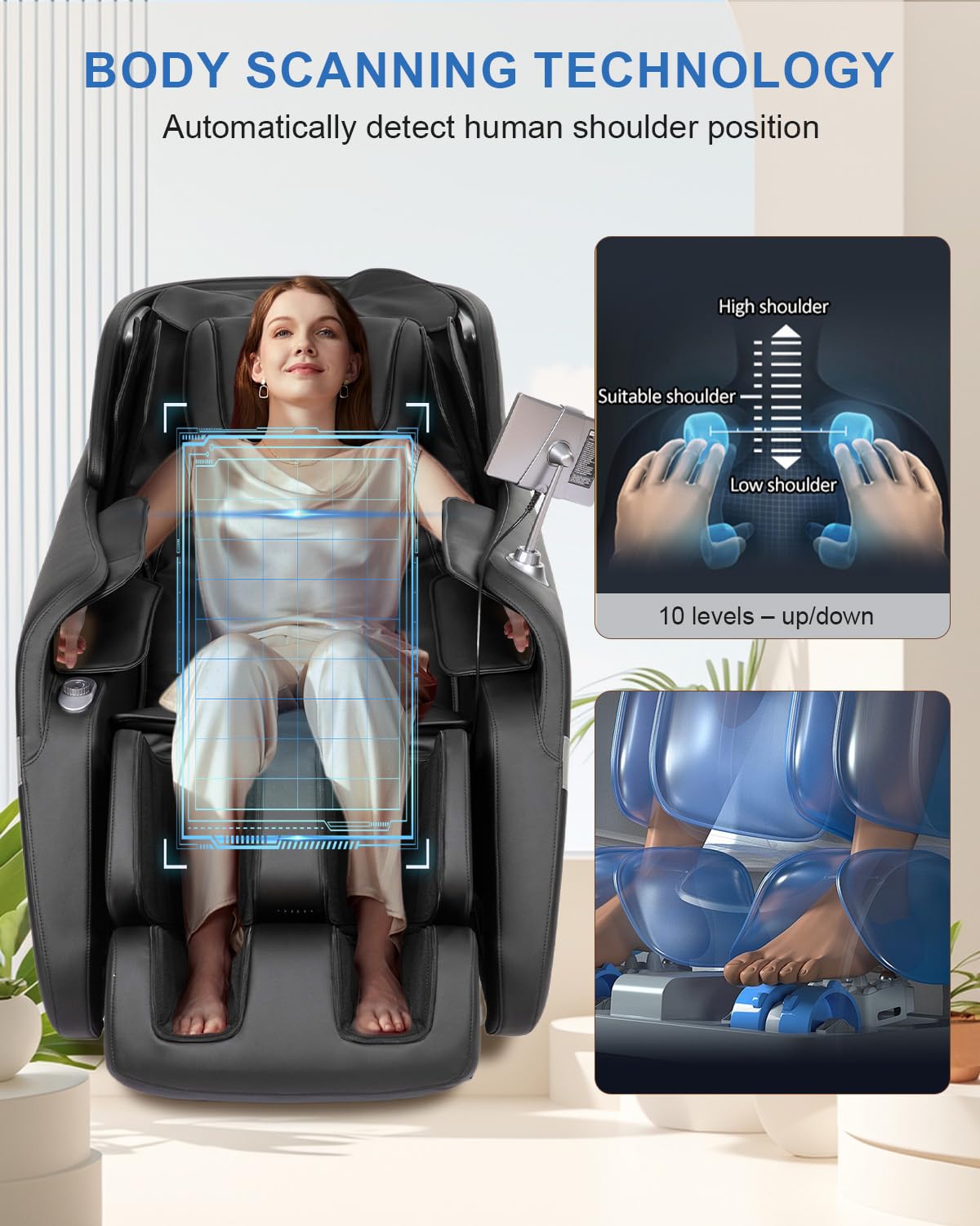 RELX lumbar thermotherapy heating provides warmth to ease tension.
