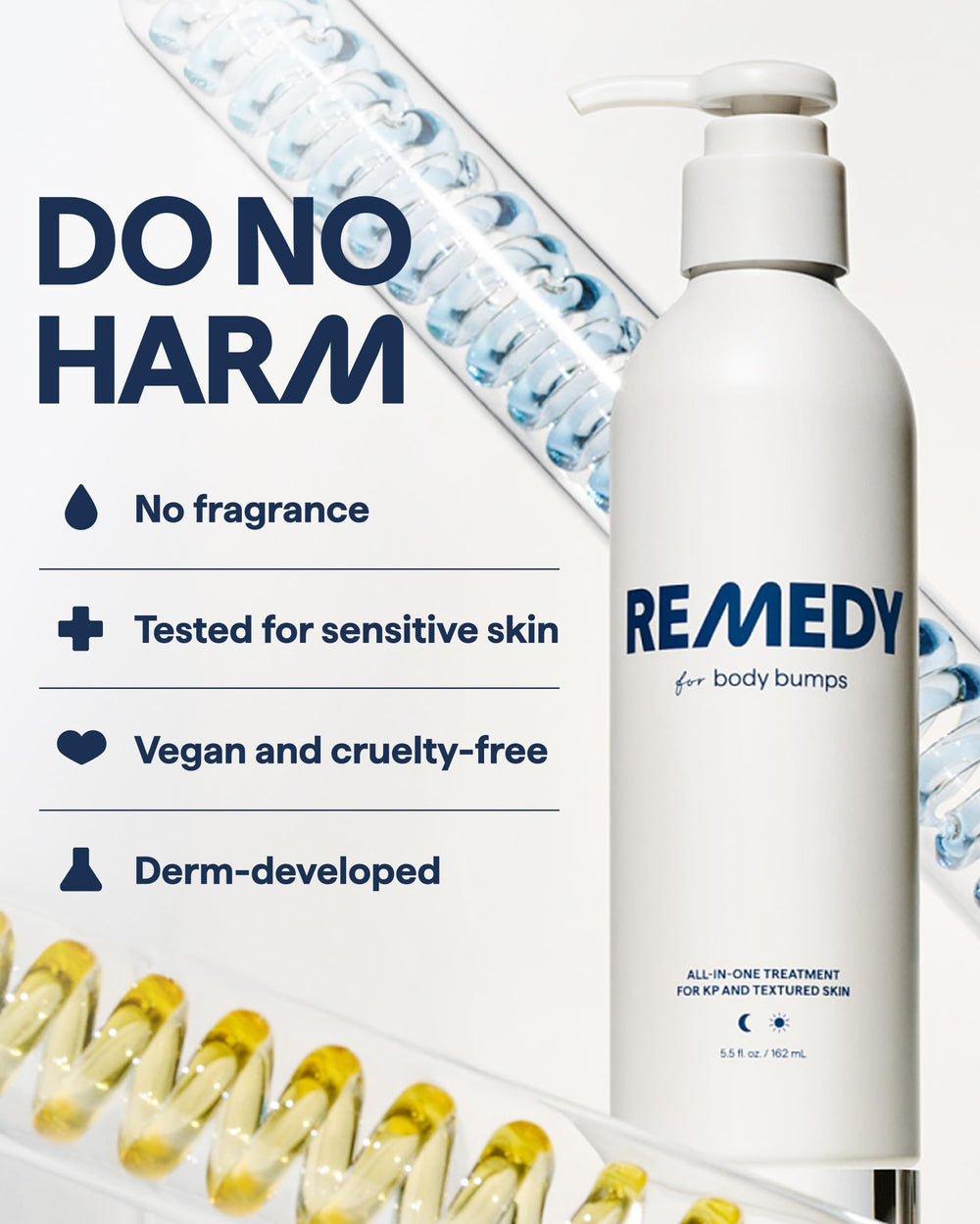 Remedy Science KP trial improvement concept shown on label.