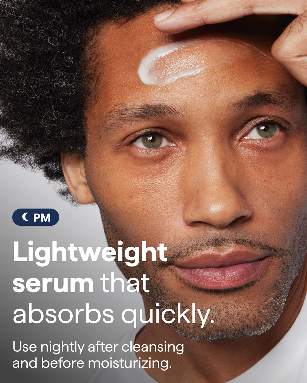 Remedy Science Pore Size Serum on face in nighttime routine