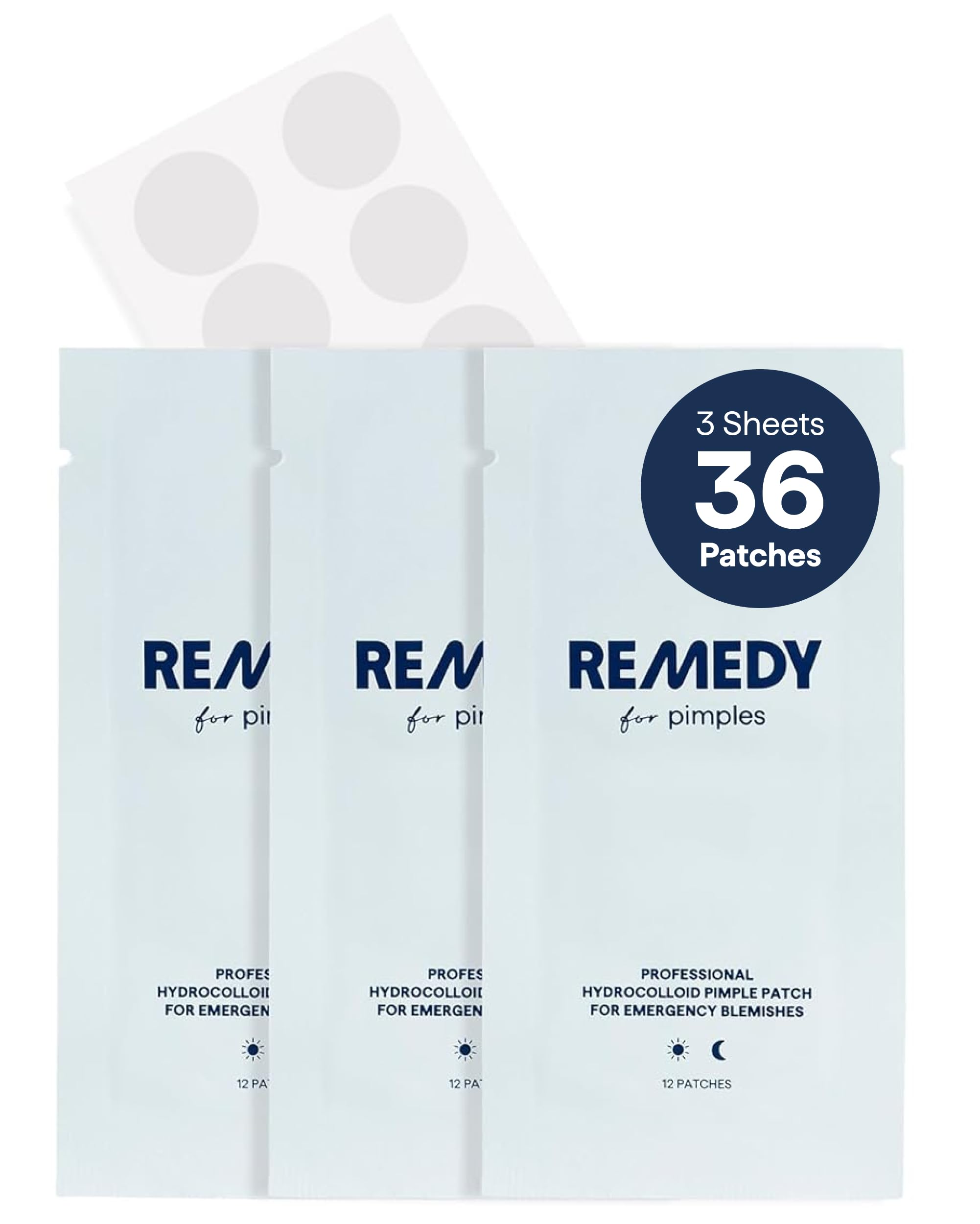 Remedy Science Remedy for Pimples patches pack close-up showing discreet acne care