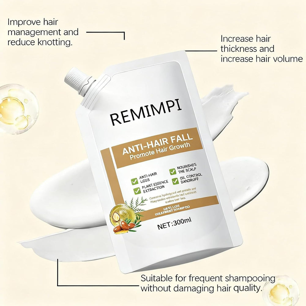 Remimpi plant extracts illustration highlighting natural nutrients for scalp vitality.