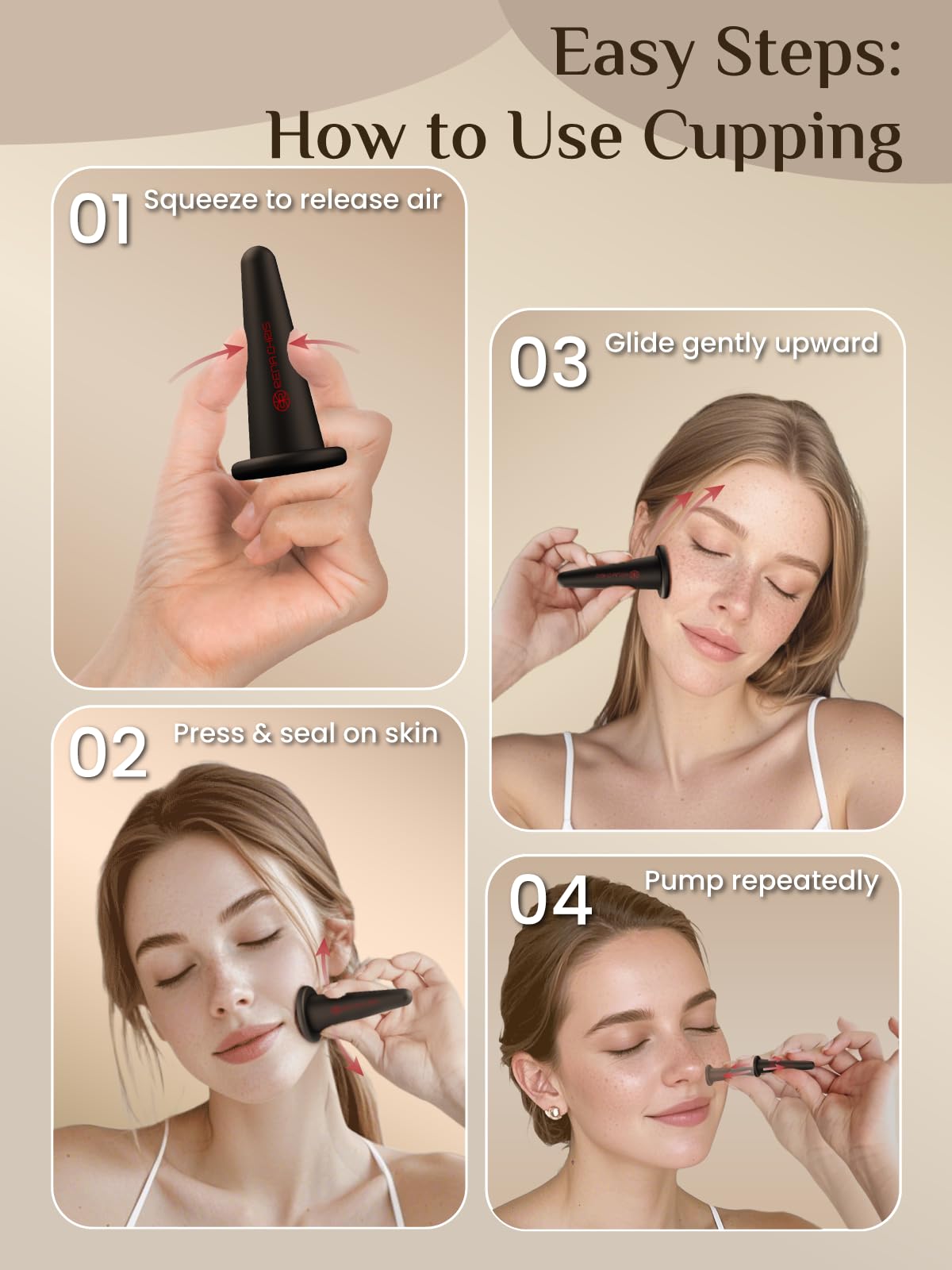 Rena Chris travel bag keeps cupping tools organized for skincare on the go.