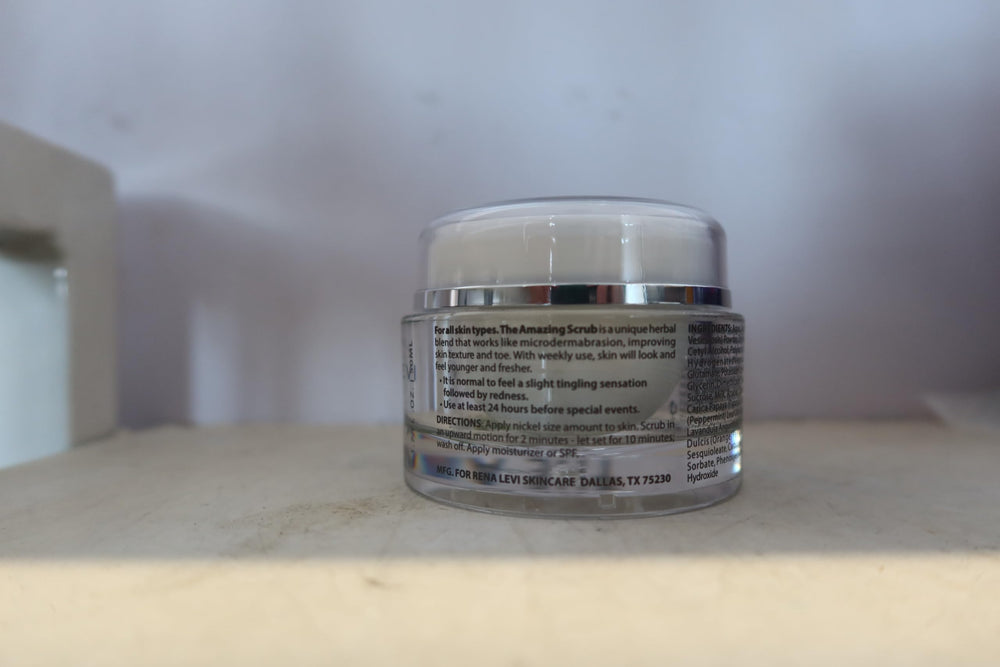 Rena Levi tube and label focus on clean natural formula