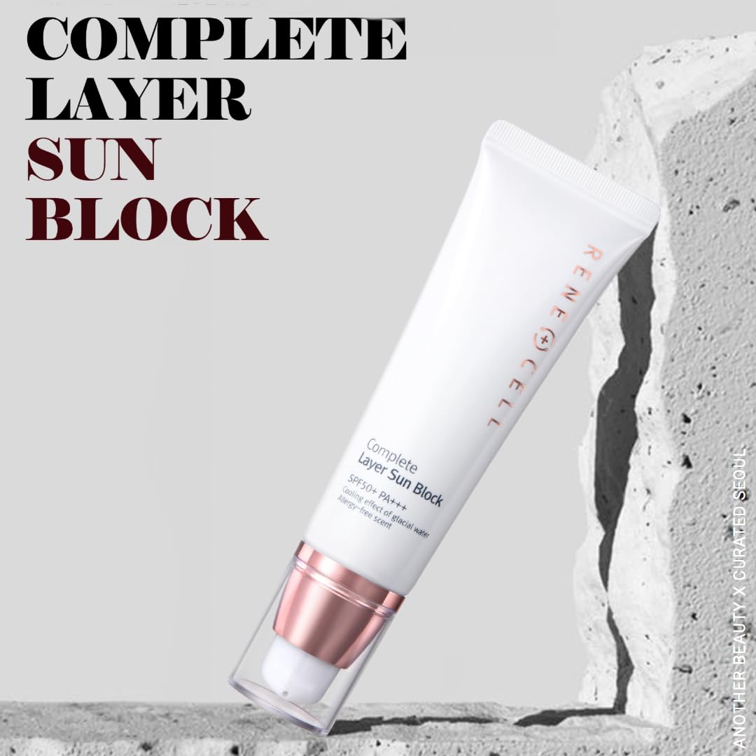 Renecell Complete Layer Sunblock texture and freshness for all-day wear.