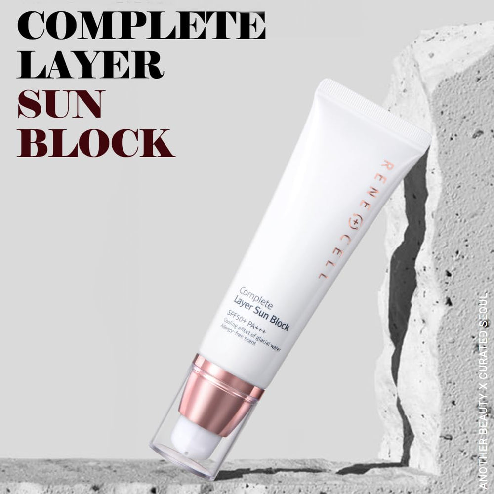 Renecell Complete Layer Sunblock texture and freshness for all-day wear.