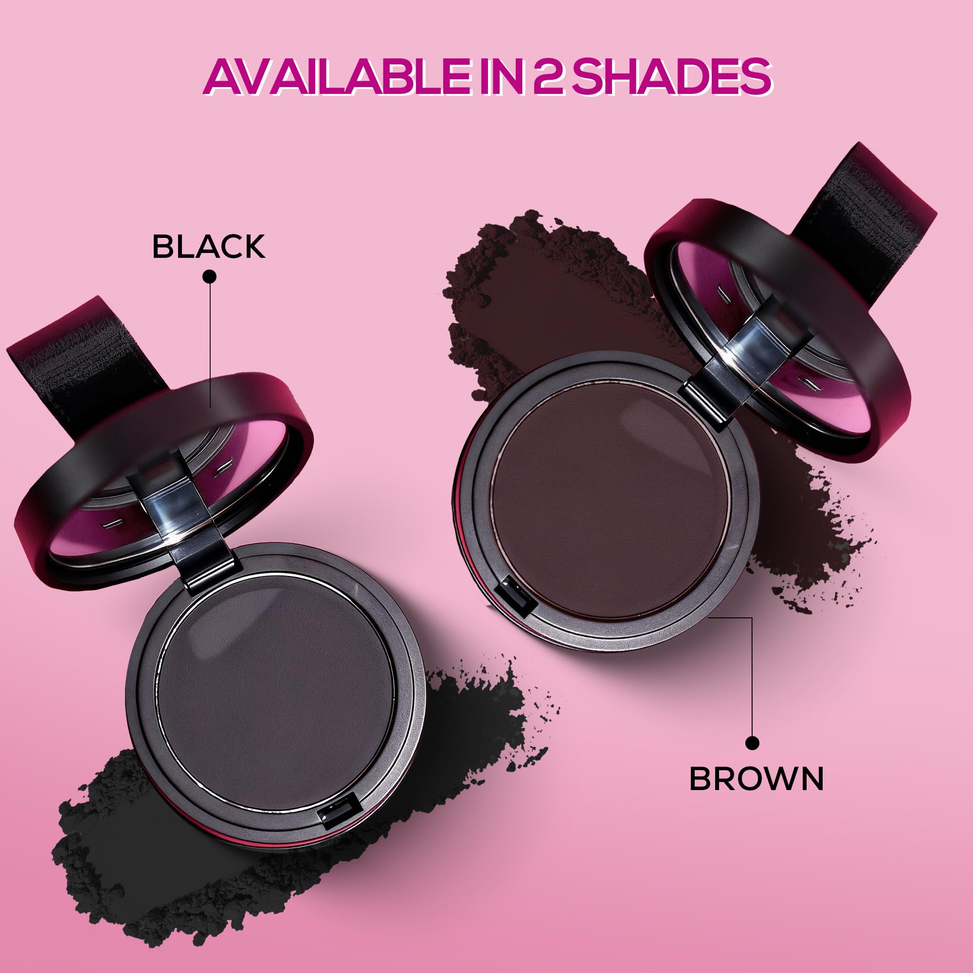 RENEE Cover-Up Hair Powder Brown long-lasting formula for day-to-night wear.